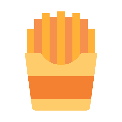 French fries restaurant french potatoes food and restaurant icon