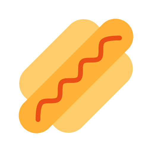 Hot dog food and restaurant ketchup sausage icon