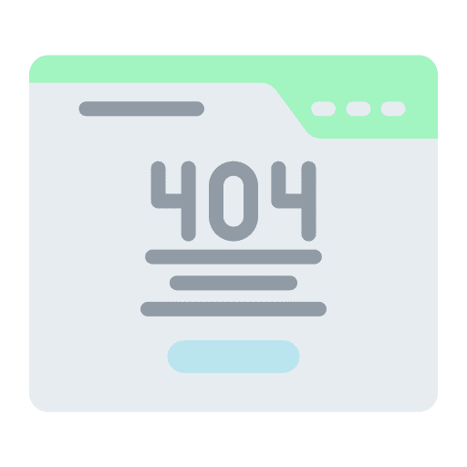 404 error seo and web page not found code icon