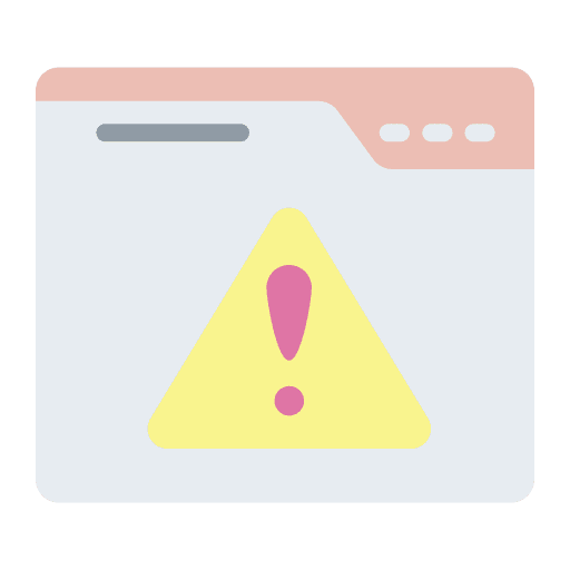 Warning sign attention website security icon