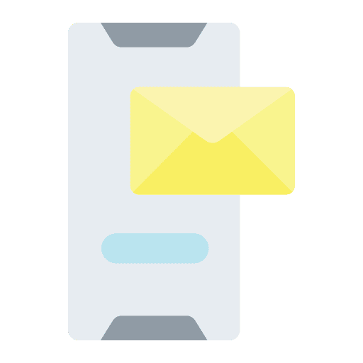Email send smartphone email icon Email send smartphone email icon