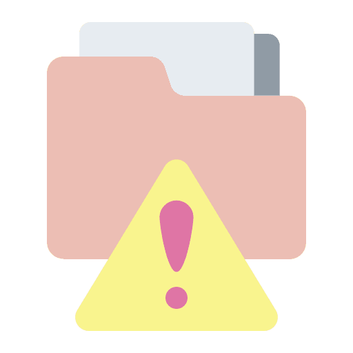 Folder interface exclamation mark file storage icon Folder interface exclamation mark file storage icon