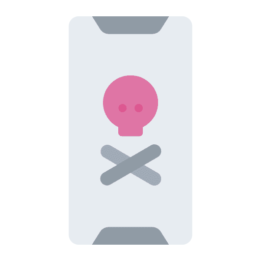 Hacking skull malware electronics icon Hacking skull malware electronics icon