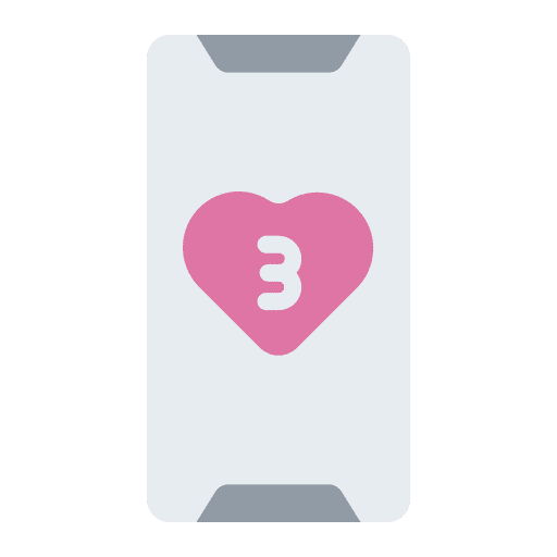 Love mobile phone love and romance smartphone icon Love mobile phone love and romance smartphone icon