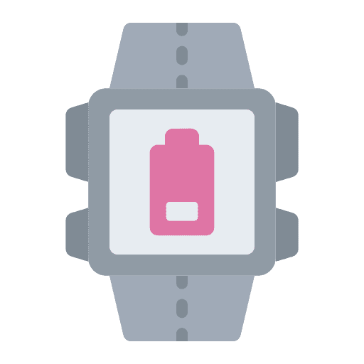 Low battery wristwatch battery status battery level icon Low battery wristwatch battery status battery level icon