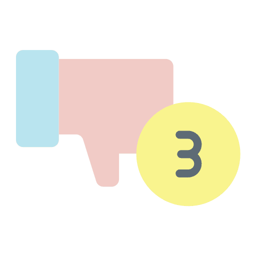 Dislike feedback hand notification icon Dislike feedback hand notification icon