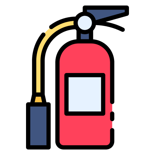 Fire extinguisher protect safety firefighting icon