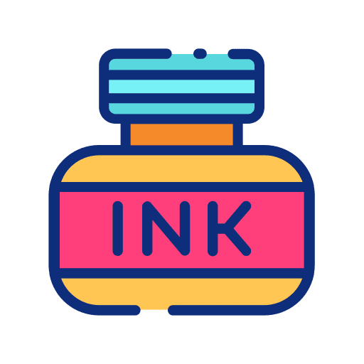 Ink bottle culture education feather pen icon Ink bottle culture education feather pen icon