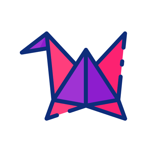 Origami cultures bird paper icon Origami cultures bird paper icon