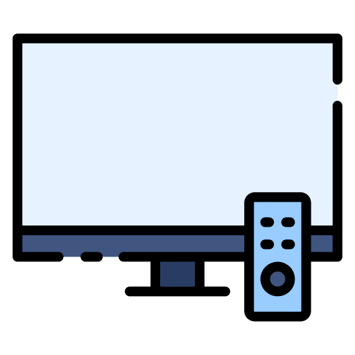 Television buildings monitor computer icon