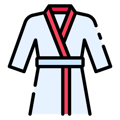 Bathrobe bathing clothing wellness icon Bathrobe bathing clothing wellness icon