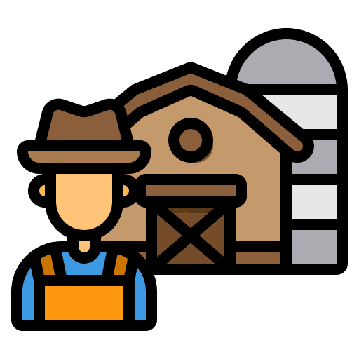 Farmer business and finance farmer income icon
