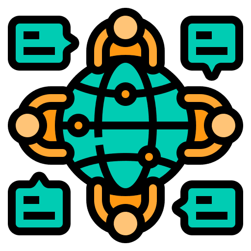 Global connection users global connection education icon