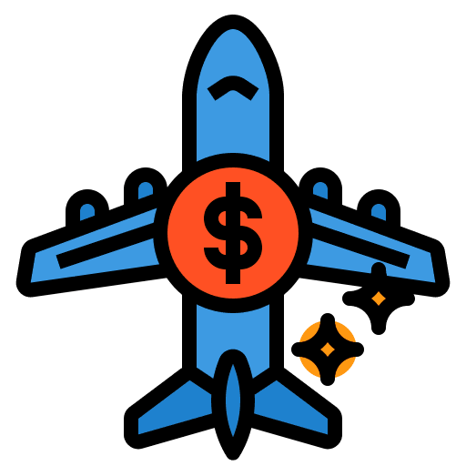 Plane plane business money icon Plane plane business money icon