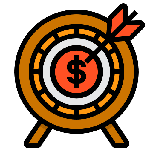 Target objective fund arrow icon Target objective fund arrow icon