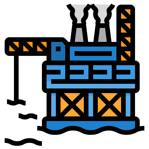 Petroleum oil refinery business and finance industry icon Petroleum oil refinery business and finance industry icon