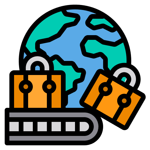 Travel luggage business and finance world icon Travel luggage business and finance world icon