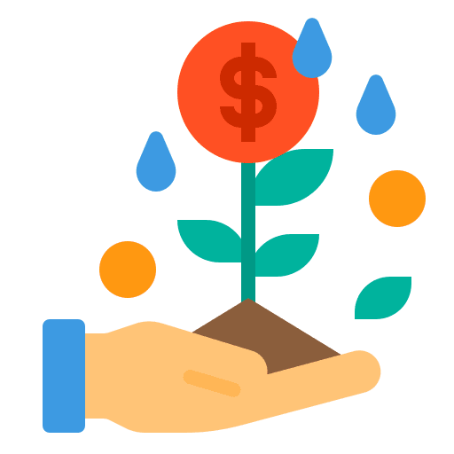 Invesment growth hand invesment icon Invesment growth hand invesment icon