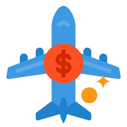 Plane money business and finance plane icon Plane money business and finance plane icon
