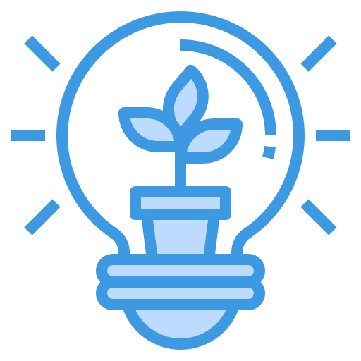 Eco light sprout ecology lightbulb icon