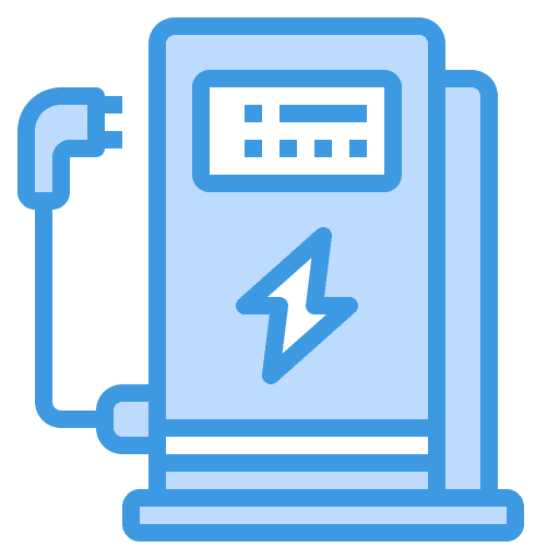 Electric station energy station electric charge charging station icon