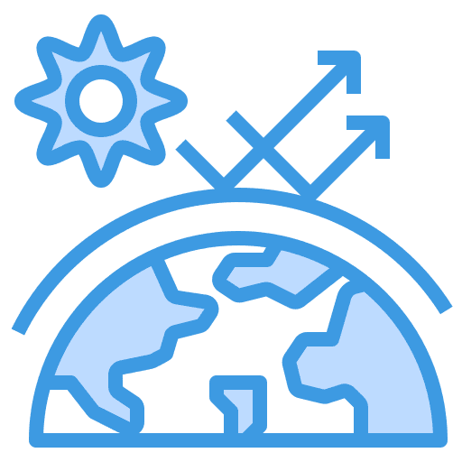 Global warming pollution greenhouse effect earth icon