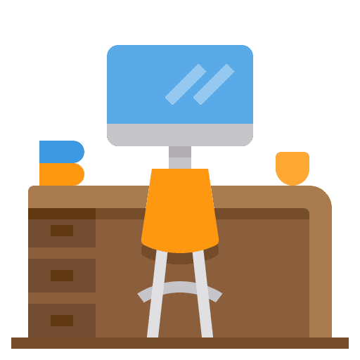 Desk furniture desk furniture and household icon