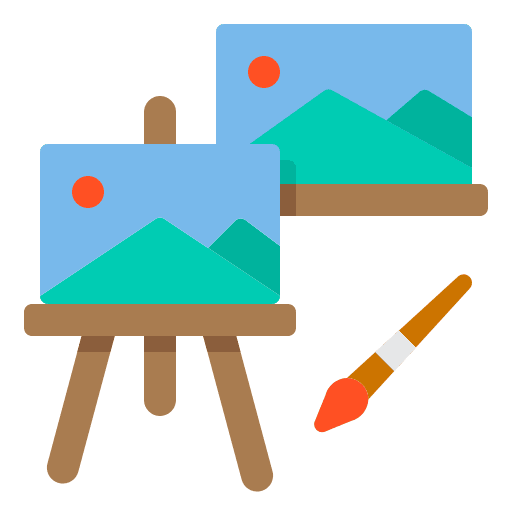Painting school school material education icon