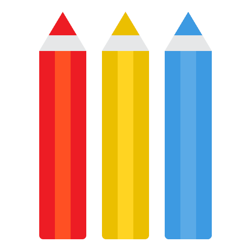Color pencils education school material office tools icon Color pencils education school material office tools icon
