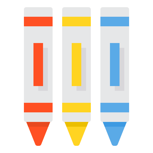 Crayon education school material paint icon Crayon education school material paint icon