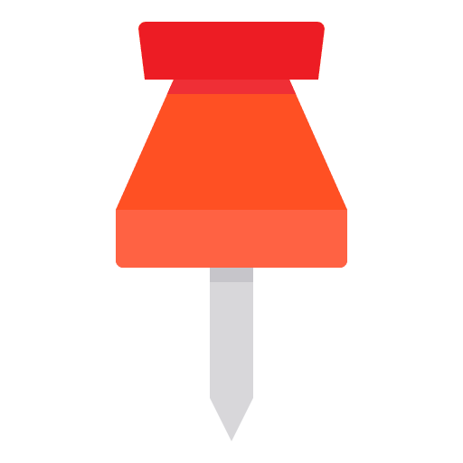 Push pin school education school material icon Push pin school education school material icon