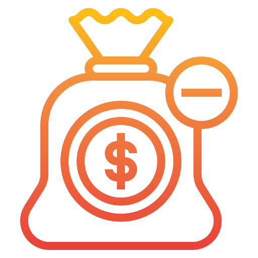 Bank business banking money bag icon