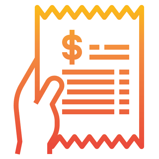 Bill business hand bill icon