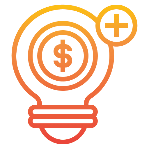 Creative lamp success bulb icon Creative lamp success bulb icon