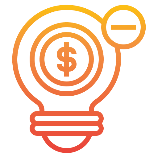 Creative lamp success investment icon Creative lamp success investment icon