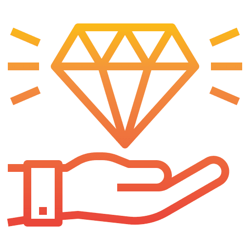 Evaluation valuation business hand icon