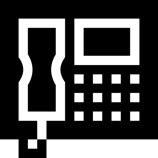 Landline communications call device icon Landline communications call device icon