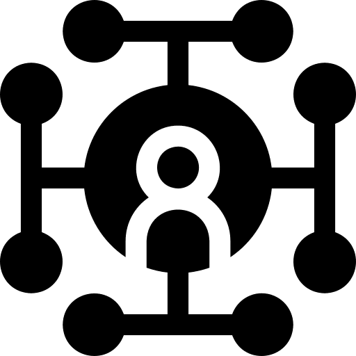 Link social network connected communications icon Link social network connected communications icon