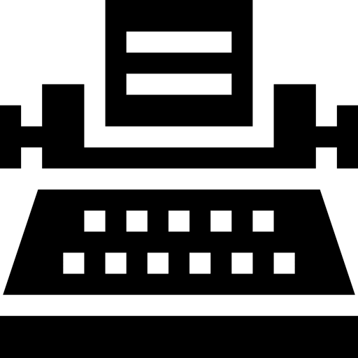 Typewriter typewriter file communications icon Typewriter typewriter file communications icon