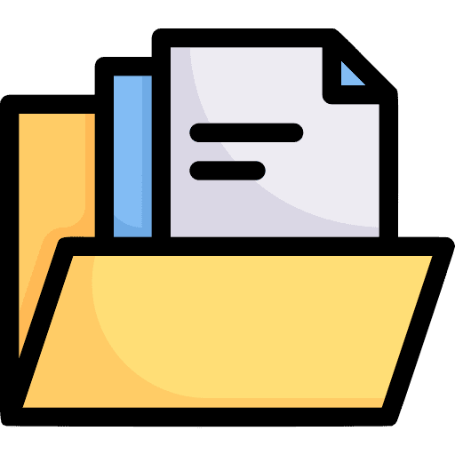 Collection data storage office material file icon