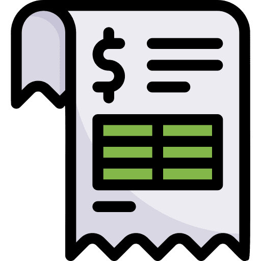Invoice commerce invoice document icon