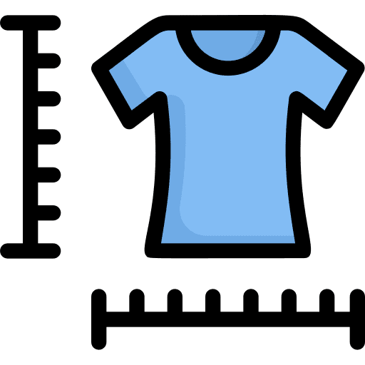 Size guide commerce and shopping size guide garment icon Size guide commerce and shopping size guide garment icon
