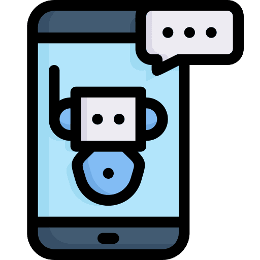 Chatbot chat bubble chat robotic icon Chatbot chat bubble chat robotic icon