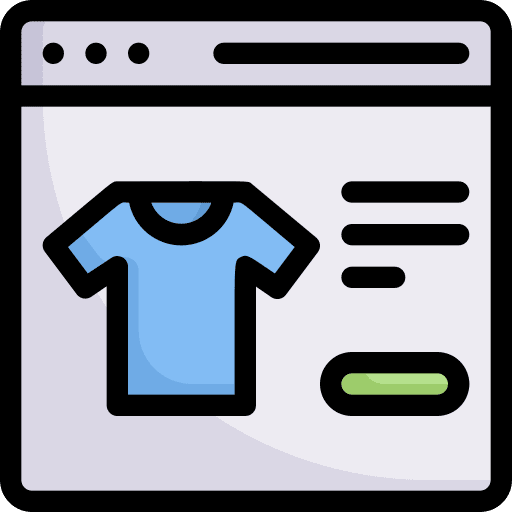 Online shopping purchase shirt ecommerce icon Online shopping purchase shirt ecommerce icon