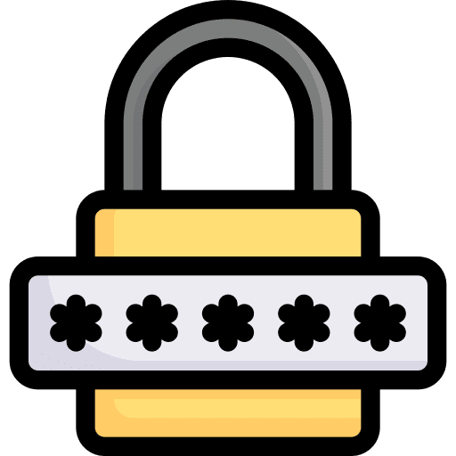 Password lock keyword security icon Password lock keyword security icon