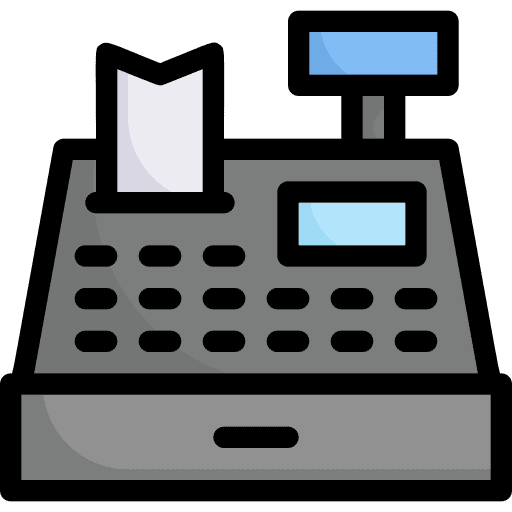 Cash register cashier machine invoice shop icon Cash register cashier machine invoice shop icon