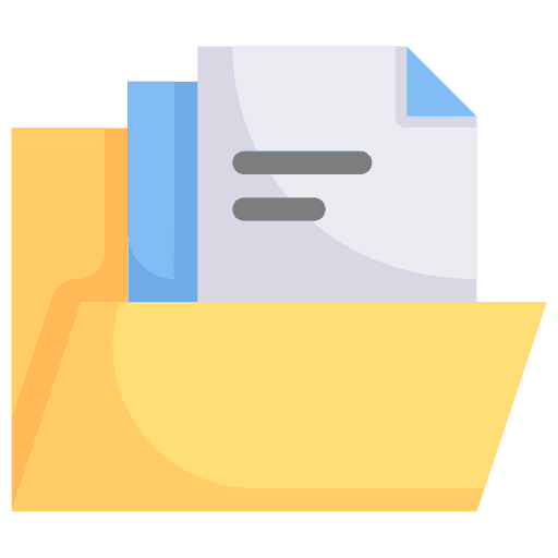Collection information file storage data storage icon