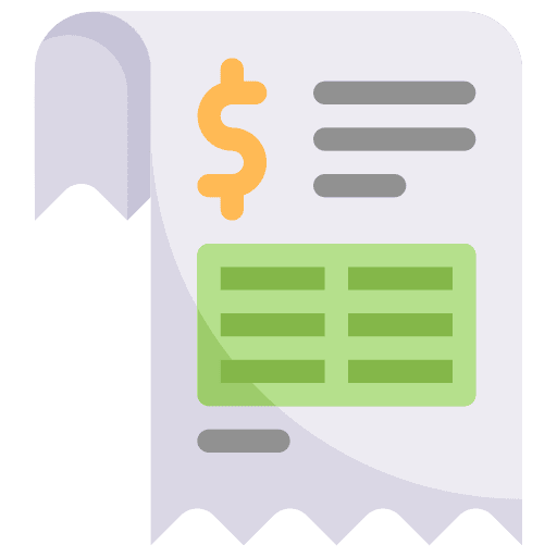 Invoice ticket invoice bill icon