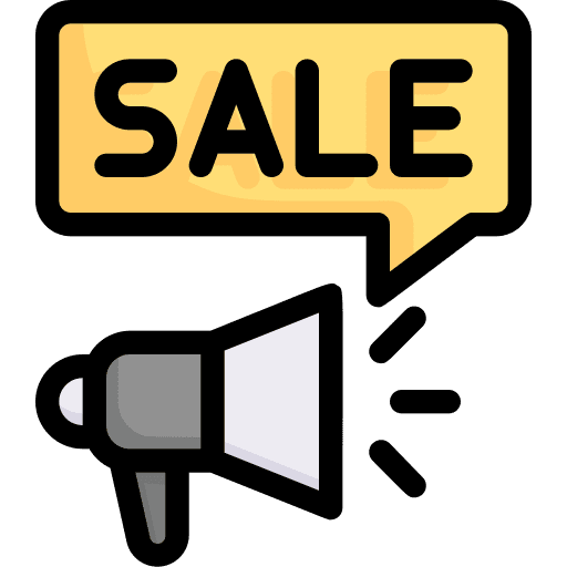 Sales shopping commerce communications icon Sales shopping commerce communications icon