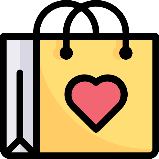 Shopping bag heart love shopping bag icon Shopping bag heart love shopping bag icon